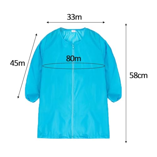 Vaveren Avental infantil para artesanato, avental confortável à prova d'água com zíper de manga com