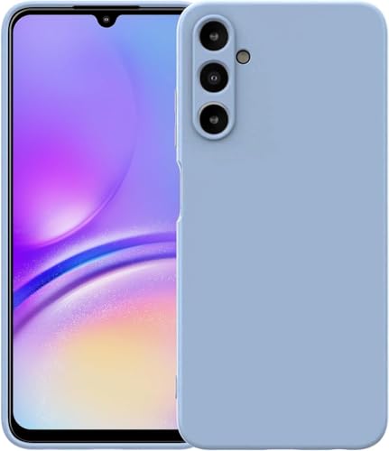 Image of DIZORO Microfiber Candy Case Compatible for Samsung A15 5G Smooth Touch Cushion Liquid Soft Silicone Gel Rubber Phone Cases Non-Slip Full Body Protective Shockproof Back Cover (Sierra Blue.)