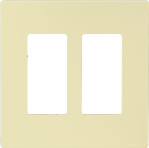 Image of Cooper Wiring Devices PJS262A Decorator Screwless Wallplate, 2-Gang, Almond