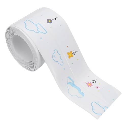 Image of PATIKIL Caulk Tape Waterproof Self Adhesive, PVC Toilet Caulking Sealant Strip Bathtub Caulk Sealing Strip Tape for Bathroom Kitchen Countertop, Spring Flowers (1.5 Inch x 5 Ft)