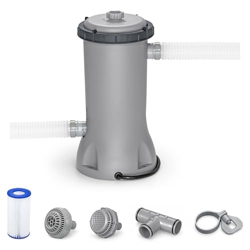 Bestway 530 GPH Filter Pump for Above Ground Swimming Pool with Type III-A/C Cartridge