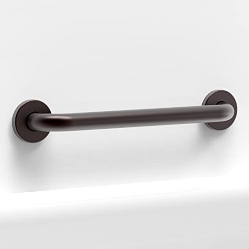 Ameriluck Stainless Steel Bath Safety Grab Bar, Ada Compliant 500Lbs Loading Capacity (Orb, 16 Inch) #TOP6