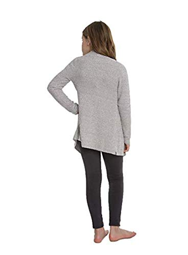 Barefoot Dreams Girl's Cozychic® Calypso Wrap (Little Kids/Big Kids) Heather Pewter/Pearl 12-14 (Big Kids) #TOP3