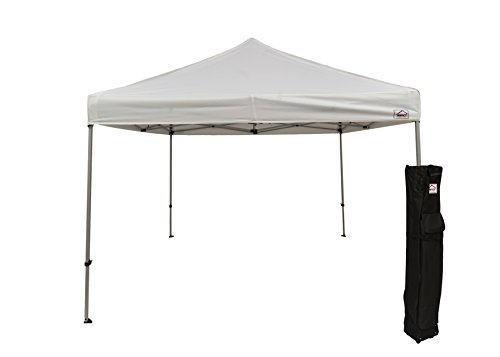 Impact Canopy 10' x 10' Pop-Up Canopy Tent, Straight-Leg Gazebo Shelter with Steel Frame, Mesh Sidewalls, and Roller Bag, White - Thumbnail 2