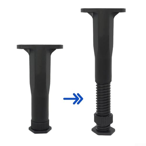Miniatura 2 de Honseadek Estructura Larga De Plástico Para Sofá Cama Con Soporte Reforzado De Acero, Base Hexagonal Extra Telescópica, Diseño Retráctil 21 Cm, 375 Cm