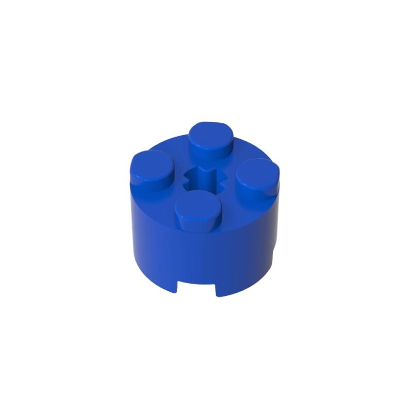 Gobricks 6143 Round Brick Brick Round 2x2 with Axle Hole 50 Pieces GDS-607 Compatible with Lego Building Blocks Color:Blue — image 1