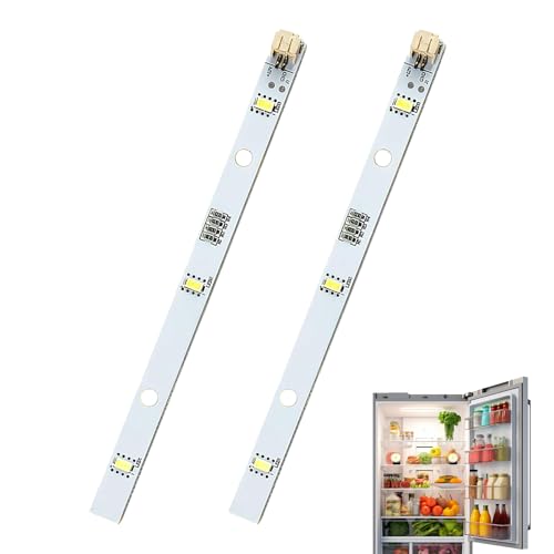2 PCS LED Fridge Light Strip for RONGSHENG HISENSE E349766 MDDZ-162A 1629348 1529227 Kenwood KIFF5017 KIFF5020 KIFF7017 KIFF7020 KSBNDIX18, Refrigerator Light Bar Replacement DC 12V 2W Cool White Lamp