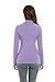 White Thermal Long Sleeve Women Mock Turtleneck Stretch Slim T Shirt Layer Top for Women Lavender X-Small
