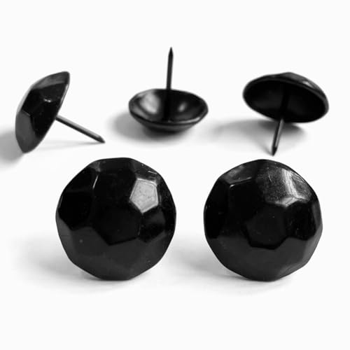 Let's Decorate - Lot de 60 punaises noires de grande taille 2,5 cm de diamètre x 25 mm de long (25 mm de long, motif tortue noire)