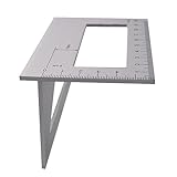 LABRIMP Multifunktionaler Aluminium Winkelmesser Hochpräzises Anreißwerkzeug für Holzbearbeitung und Langlebig mit Klaren und Elegantem Design