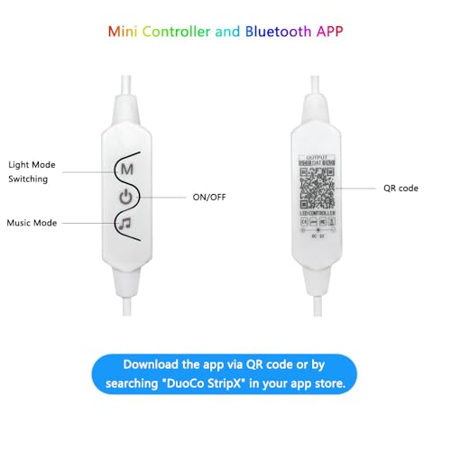 WS2812b-LED-Strip-Ket-Individually-Addressable-LED-Strip-98FT-30PixelsmSmart-LED-LightsBluetooth-APP-Remote-Control-Music-Sync-USB-5V-for-Room-Home-TV-Party-Decoration