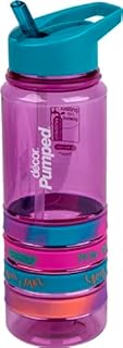 Décor Quad Bands Kids Water Bottle, BPA-Free, Reusable, Flip-Top Pink Water Bottle, Eco-Friendly, Dishwasher Safe, Leakproof, Lockable Drinking Straw With Printed Wristbands To Give Friends, 750ml