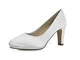 Absatzform: Blockabsatz Rainbow Club Brautschuhe Grace - Pumps, High Heels, Weiß, Satin, Größe 37.5 - Hochzeitsschuhe, Blockabsatz