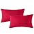 MIULEE Pack of 2 Decorative Outdoor Waterproof Pillow Covers Garden Christmas Cushion Sham Throw Pillowcase Shell for Spring Patio Tent Couch 12x20 Inch Red