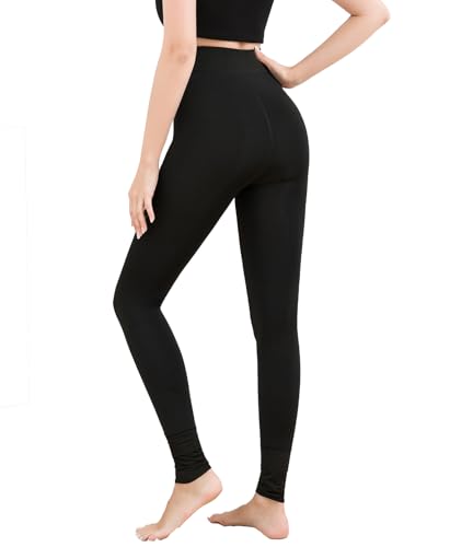 Image of Pnadty Women's High Waisted Velvet Warm Elastic Tights Winter Fleece Lined Thick Leggings Pants