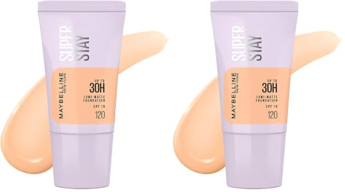 Image of Maybelline New York Super Stay Lumi Matte Liquid Foundation, 120 (Pack of 2)
