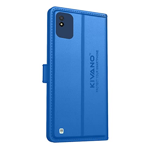 Image of KIVANO Compatible with Realme Narzo 50i Flip Cover | Leather Finish | Inside Pockets & Inbuilt Stand | Shockproof Wallet Style Magnetic Closure Back Cover Case