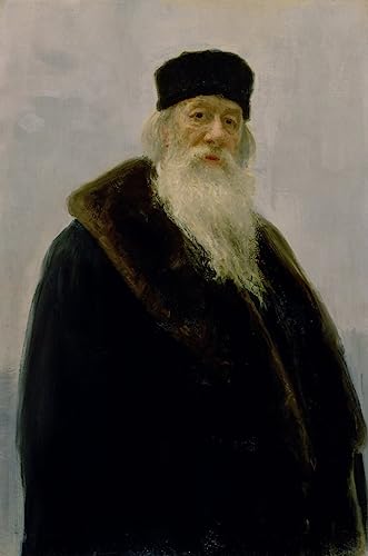Portrait de Vladimir Stasov par Repin - Impression sur toile pour salon 60x90cm