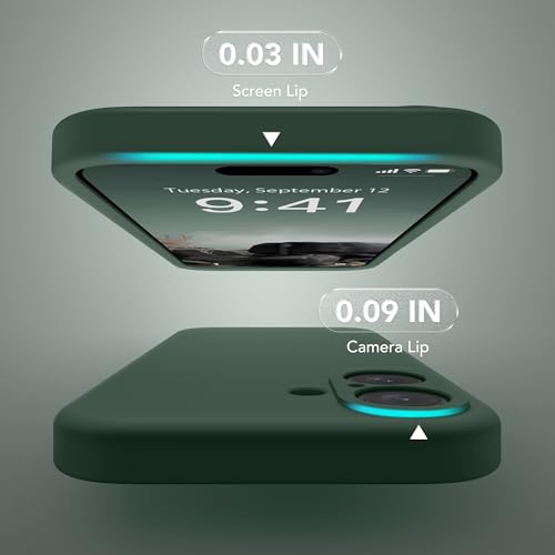 Image of Magnetic for iPhone 16 Plus Case, Compatible with MagSafe, [Full Camera Protection][Screen Protector] Silicone Shockproof Protective Phone Case for iPhone 16 Plus 6.7 inch, Alpine Green