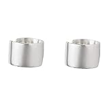 Round Polished Ear Cuff Cartilage Earrings for Women 925 Sterling Silver Minimalist Open Small Hoop Adjustable Wrap Fashion Simple Jewelry Holiday Party Gifts for Friends (Silver)