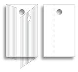 Clear Plastic Protective Sleeves for Key Tags (2.19 Inches x 1.31 Inches) (250 Per Box)