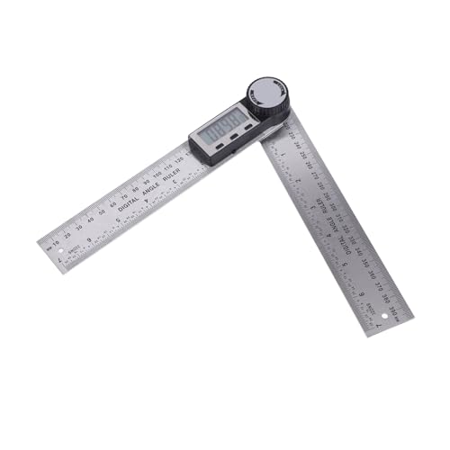 Generic デジタルゴニオメーターと分度器コンボ、角度ロック機能を備えたステンレス鋼のルーラー、STEM教育/ラボ/研究測定用のLCD電子角度ファインダー