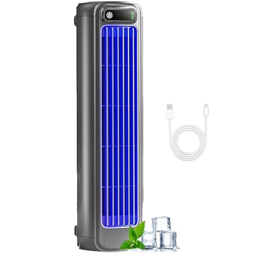 Coldeez Kühlkönig Coldeez Cooling Ace Sherum Cooling Ace Klimagerät Qinux Brizaac Brizac Cooling Ace 3 Geschwindigkeiten Leise & tragbarer Tischventilator für Schlafzimmer Küche Büro (Grau)