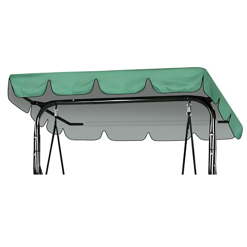 LYLIDIA Hollywoodschaukel Dachbezug 210 X 145 cm, Wasserdicht Dach für Hollywoodschaukel 2-3 Sitzer, 420D Oxford UV Schutz Ersatzdach Sonnendach Dachplane für Hollywood Schaukel (Grün 420D 210 * 145) LYLIDIA Hollywoodschaukel Dachbezug 210 X 145 cm, Wasserdicht Dach für Hollywoodschaukel 2-3 Sitzer, 420D Oxford UV Schutz Ersatzdach Sonnendach Dachplane für Hollywood Schaukel (Grün 420D 210 * 145)