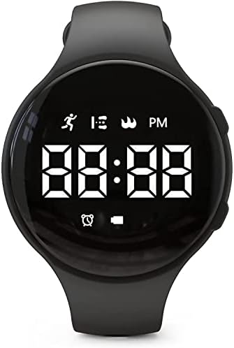 Beiny Digital Sport Watch,Non-Bluetooth Wateproof Pedometer Watch with Step Counting/ Distance/ Calories/Stopwatch/Alarm Clock/Sleep Tracking/ Led Display, Great Gift for Kids Teens Girls Boys