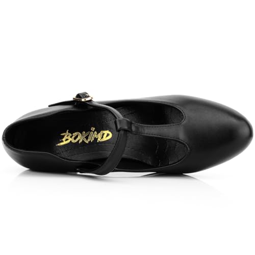 Women's Character Shoes Non-Slip Latin Salsa Ballroom Dance Heels T-Strap Wedding Pumps3