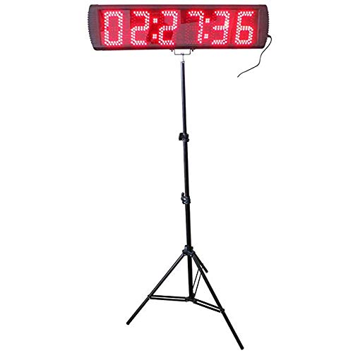 Cronómetro digital CGOLDENWALL de 5" con LED rojo, control remoto de 10 m, para eventos deportivos al aire libre, función de cuenta atrás y cuenta ascendente, con trípode miniatura 2