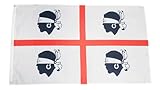 Fahne Flagge Sardinien - Vier Mohren - 90 x 150 cm