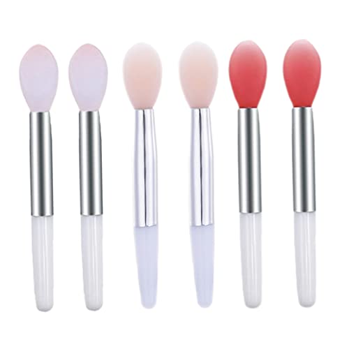 Silikon Lippenpinsel Mini Lippenpeeling Pinsel Wiederverwendbare Lippenbalsam Applikatoren für Lippenpflege Lippenpeeling Pinsel Peeling Lippenstift Pinsel Lippenstift Pinsel 6pcs