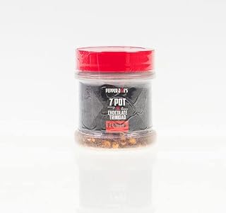 Pepper Joe’s Chocolate Trinidad Scorpion X 7 Pot Douglah Pepper Flakes – Super Hot Chili Pepper Flakes – 1/2oz Shaker Jar – Pure Crushed Hot Pepper Flakes for Spicy Cooking