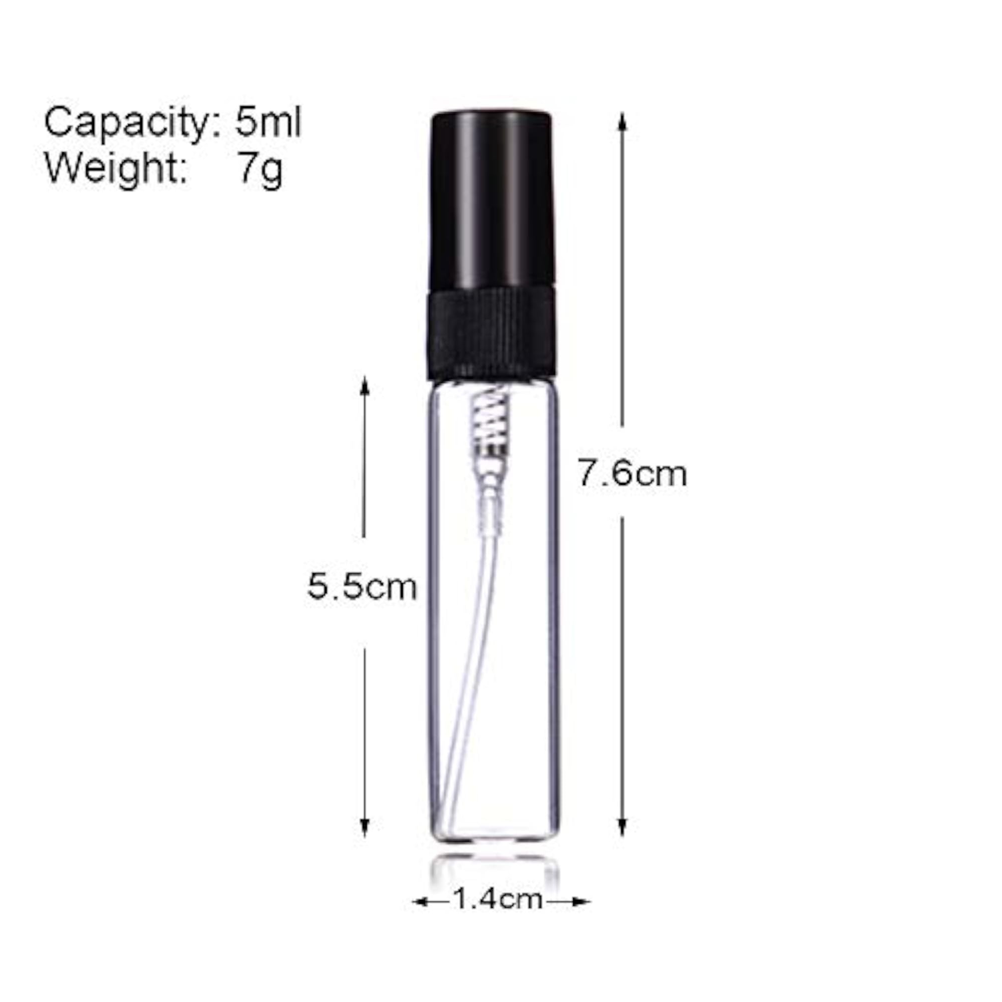 5ml Refillable Mini Perfume Mist Spray Bottles, 20pcs