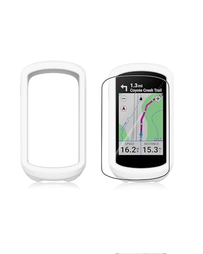 Funda Garmin Explore 2 blanca ideal para rutas de ciclismo de montaña y carreteras polvorientas