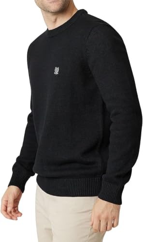 Chaps Men's Big and Tall Sweater - Heavyweight Classic Fit Knitted Cotton Crewneck Pullover Sweater for Men (Sizes: L-4X), Size 3X-Large Tall, Black3