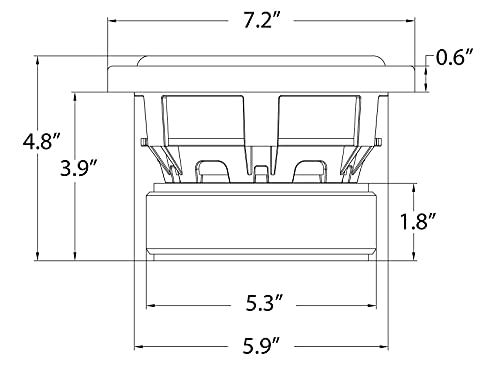 Rockville W65K9D2 6.5" 1000W Peak Car Audio Subwoofer Dual 2-Ohm Sub 250W Rms Cea Rated - Black