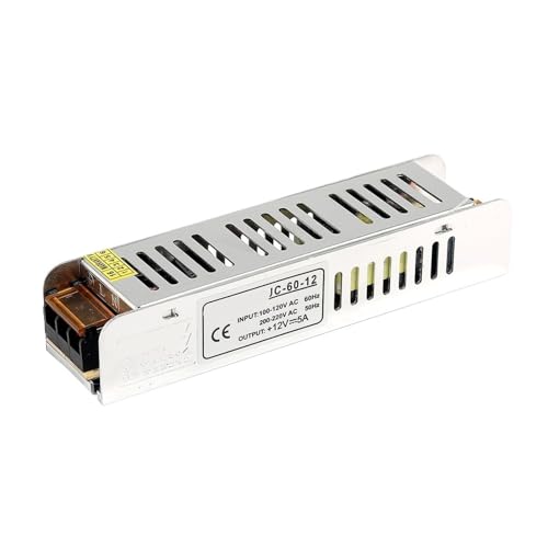 DC 12V 5A 60W �����^�Ɩ��g�����X�d�� AC-DC �A�_�v�^�[�X�C�b�` LED ���C�g�o�[ CCTV 110V 220V �p