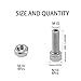 Rrina 4Pcs 304 Stainless Steel Cylindrical Hollow Hexagon Socket Screw Lamp Threading Through Hole Bolt with Nut (M10x30)