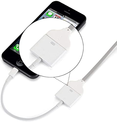 Lightning To 30 Pin Adapter,Mfi Certified 8 Pin Male To 30 Pin Female Connector Converter With Iphone Lightning Charger Cable Cord Compatible Iphone 12 11 X 8 7 6P 5S 4S 4 3 5G/Ipad/Ipod #TOP3