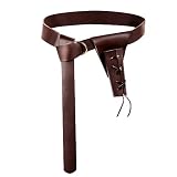 Fácil de usar: la funda de rana de espada con cinturón se puede ajustar en ancho mediante cordones, y el cinturón incluido es lo suficientemente largo como para atarse de diferentes maneras, fácil de eliminar, instalar y limpiar, cómodo de usar.