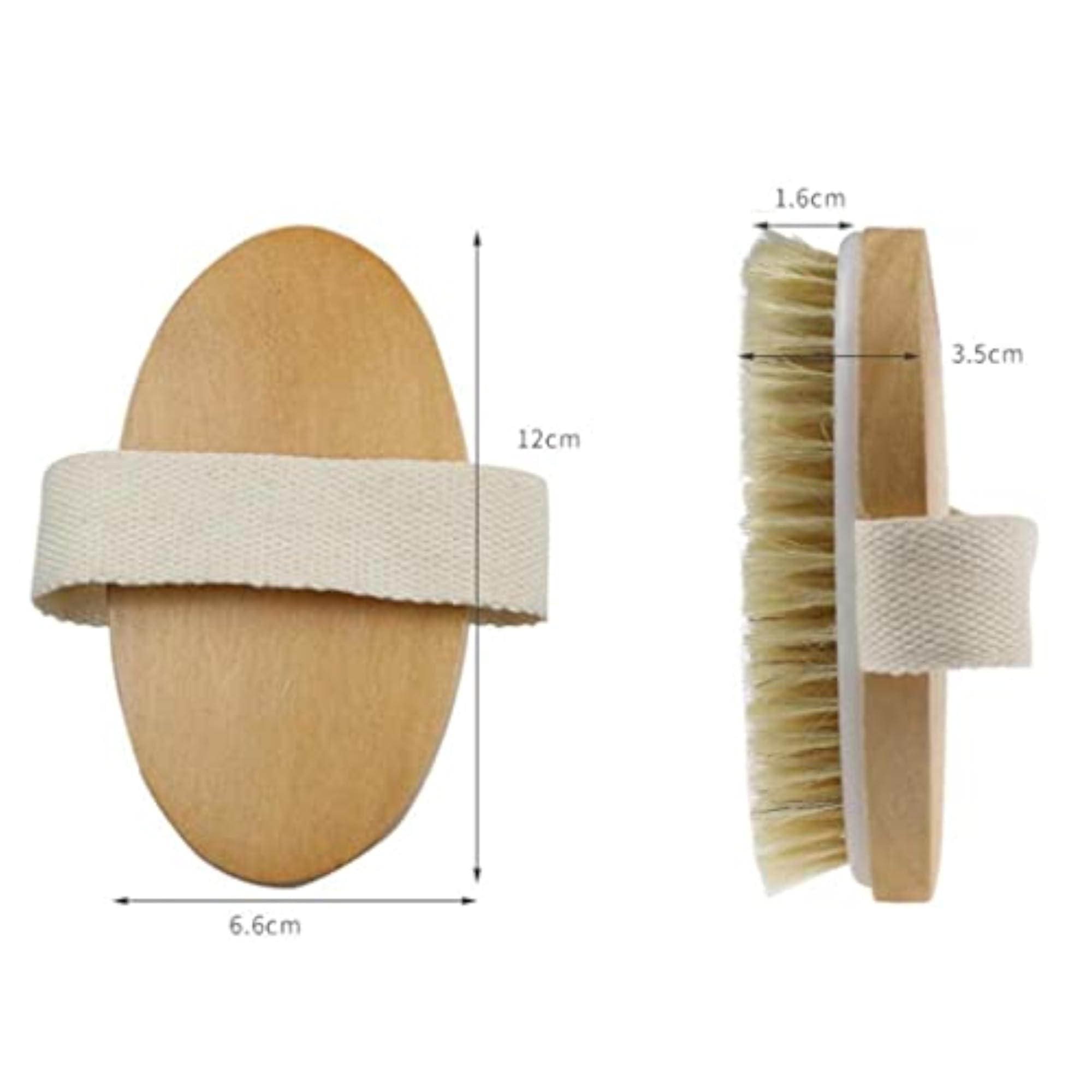 Natural Bristle Bath Brush, 4X Skin Exfoliation
