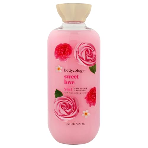 2 in 1 Body Wash and Bubble Bath - Sweet Love by Bodycology for Women - 16 oz Body Wash