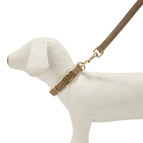 Ensemble collier et laisse pour chien en tweed réglable de taille moyenne - 7