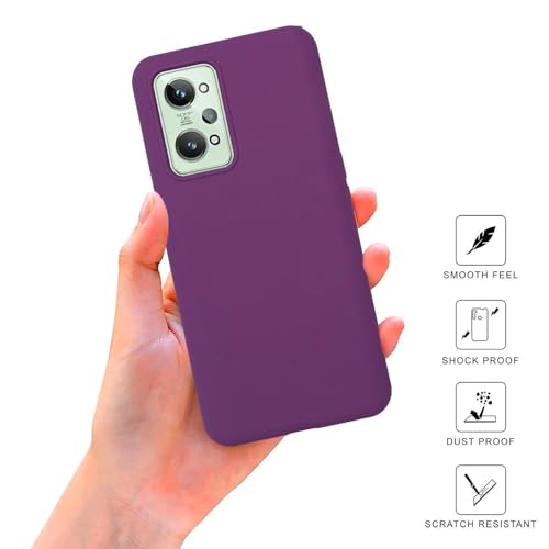 Image of SPRIG Compatible with Realme GT Neo 3T Premium SilkTone (Liquid Silicone) Back Cover Drop Tested Shock Proof Mobile Case for Men, Women, Boys and Girls with Camera Protection (Purple)