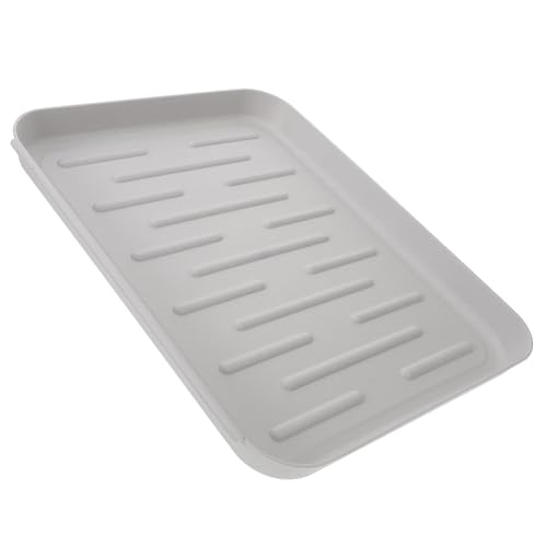 PRETYZOOM Multi Functional Reusable Plastic Pet Toilet Tray Dog Crate Tray for Environment for Potted Plants Pet Potty Training Grey