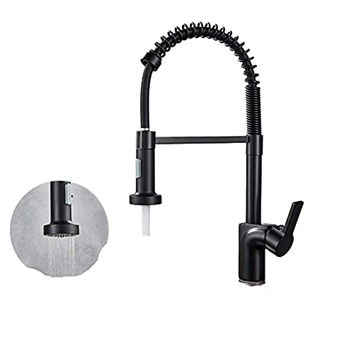 Grifo de cocina monomando con muelle flexible para agua fría y caliente