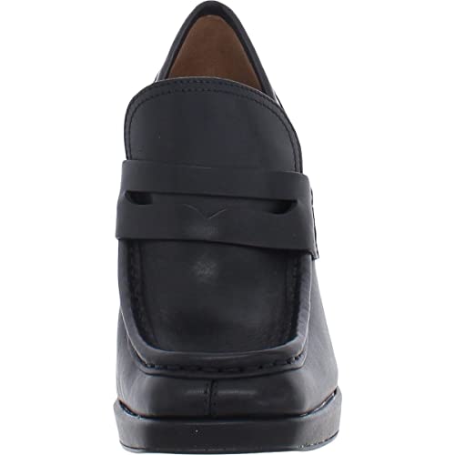 Sam Edelman Jeanette Dark Mocha Leather Square Toe Slip On High Platform Loafers3