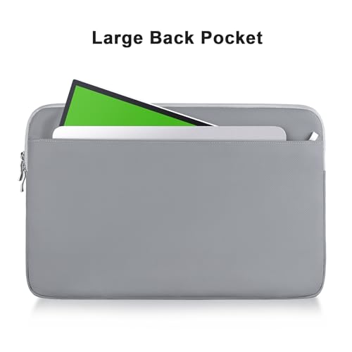 Image of PU Leather Portable Monitor Case 15.6 Inch, Protective Carrying Sleeve for Most 15.6 in Monitors,Water Resistant Portable Computer Laptop Display Bag with Accessory Pocket,Size-15.3 inchx9.8 inch Gray